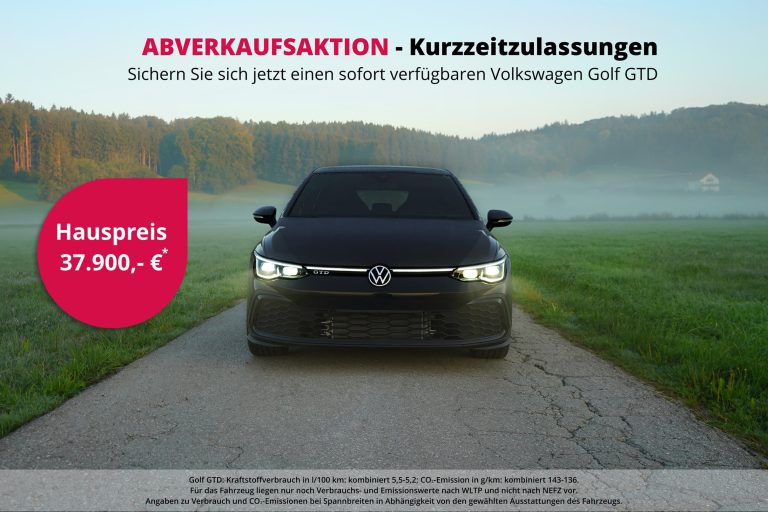 Abverkauf Volkswagen Golf GTD | BaderMainzl