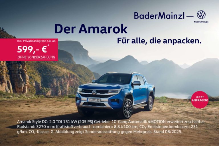 VW Amarok Blau Berge
