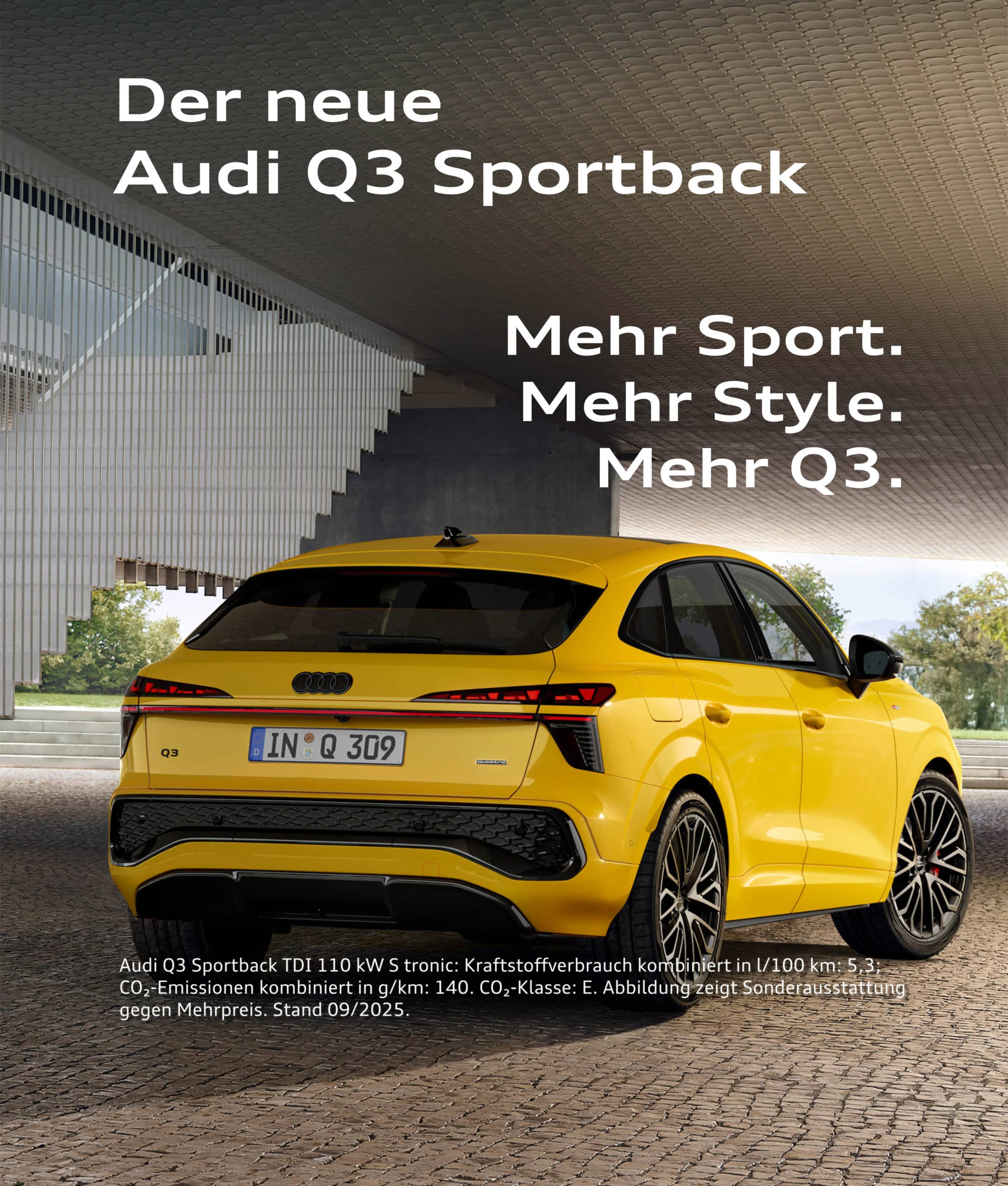 Audi Q3 Sportback gelb