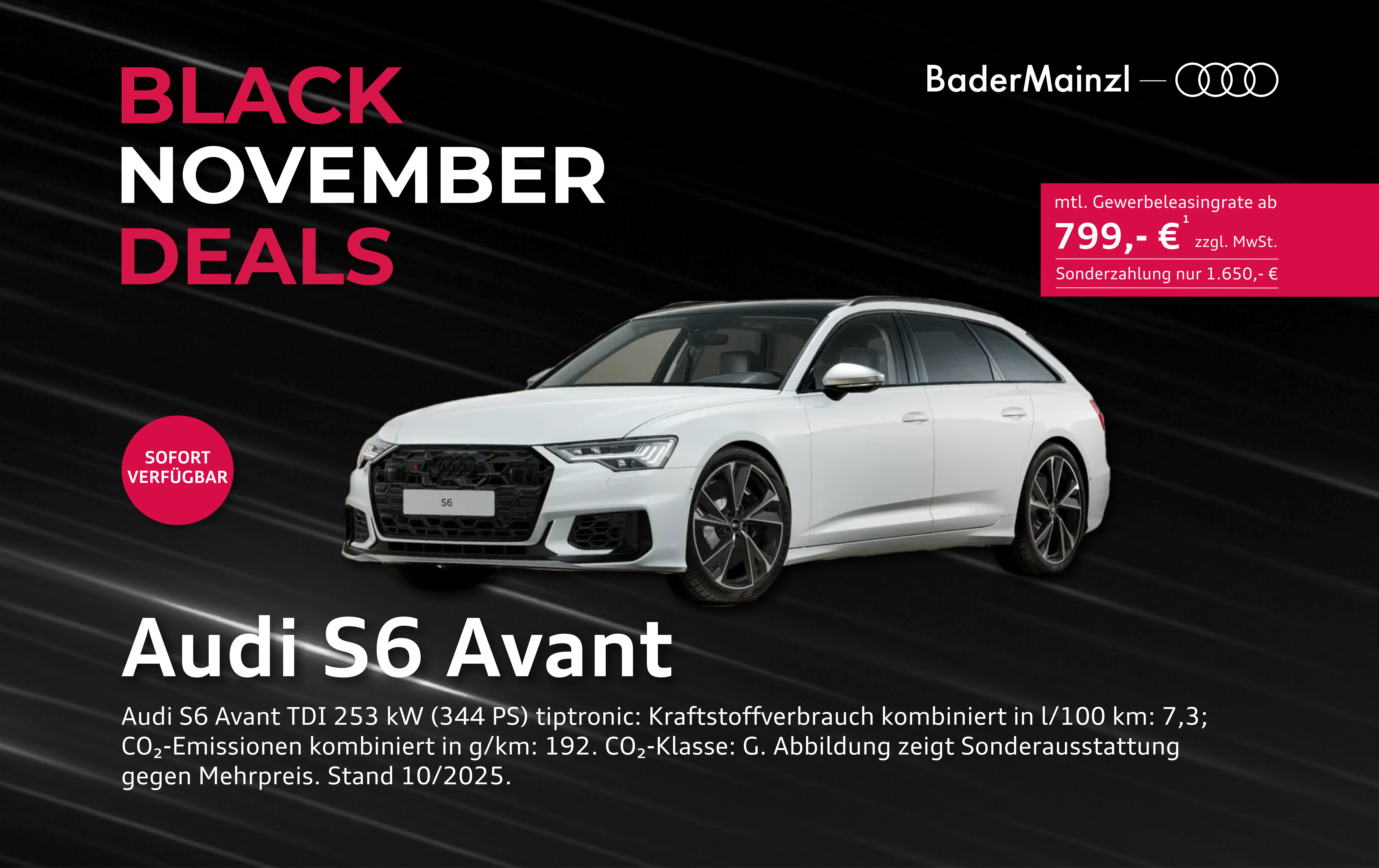 Audi S6_AvantBlack-November Deals Audi S6 Avant Lagerneuwagen
